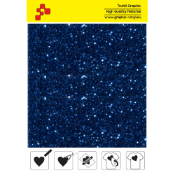 IDD748A Marineblau Pearl Glitter (Blattfolie) Flex Bügelfolie / iDigit