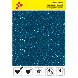 IDD744A Light blue Pearl Glitter (Sheet) thermal transfer film / iDigit
