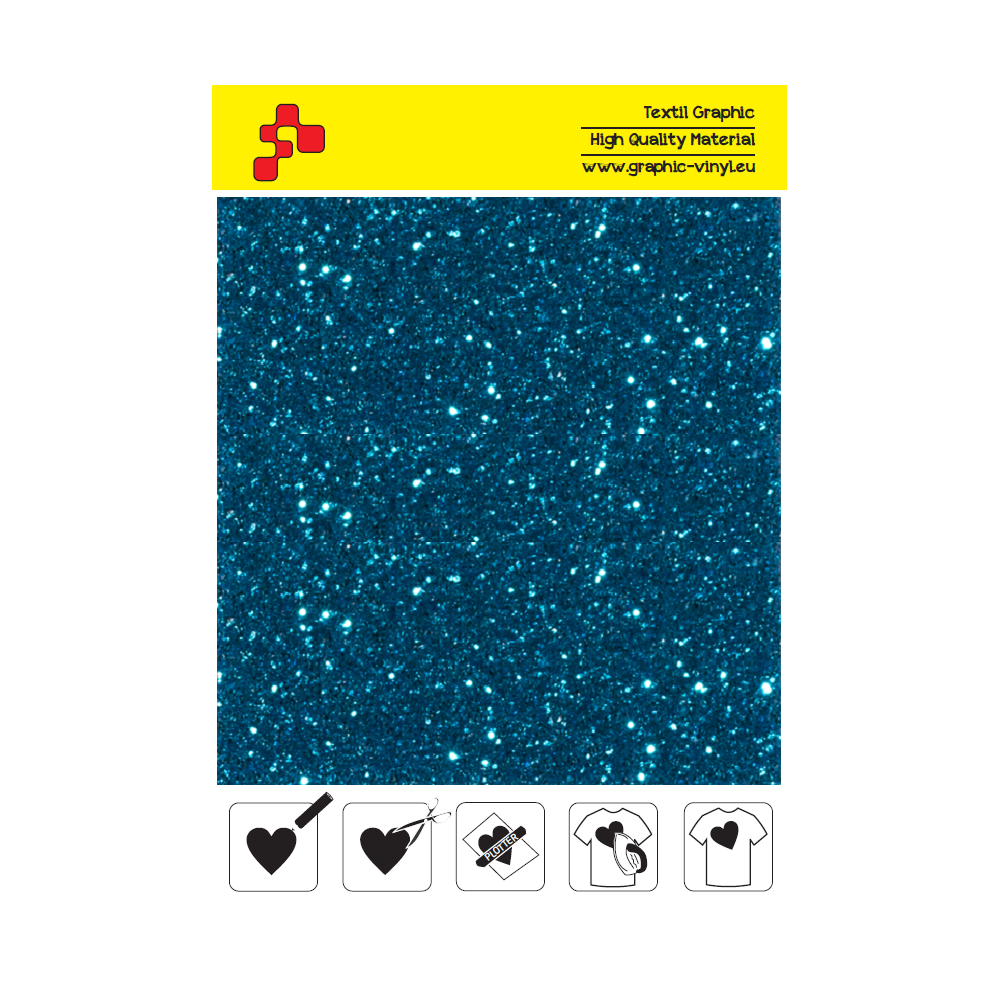 IDD744A Light blue Pearl Glitter (Sheet) thermal transfer film / iDigit