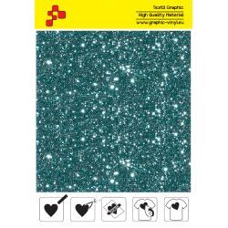 IDD783A Aqumarine Pearl Glitter (Sheet) thermal transfer film / iDigit