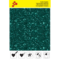 IDD782A Turquoise Pearl Glitter (Sheet) thermal transfer film / iDigit