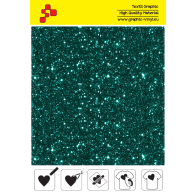 IDD782A Turquoise Pearl Glitter (Sheet) thermal transfer film / iDigit