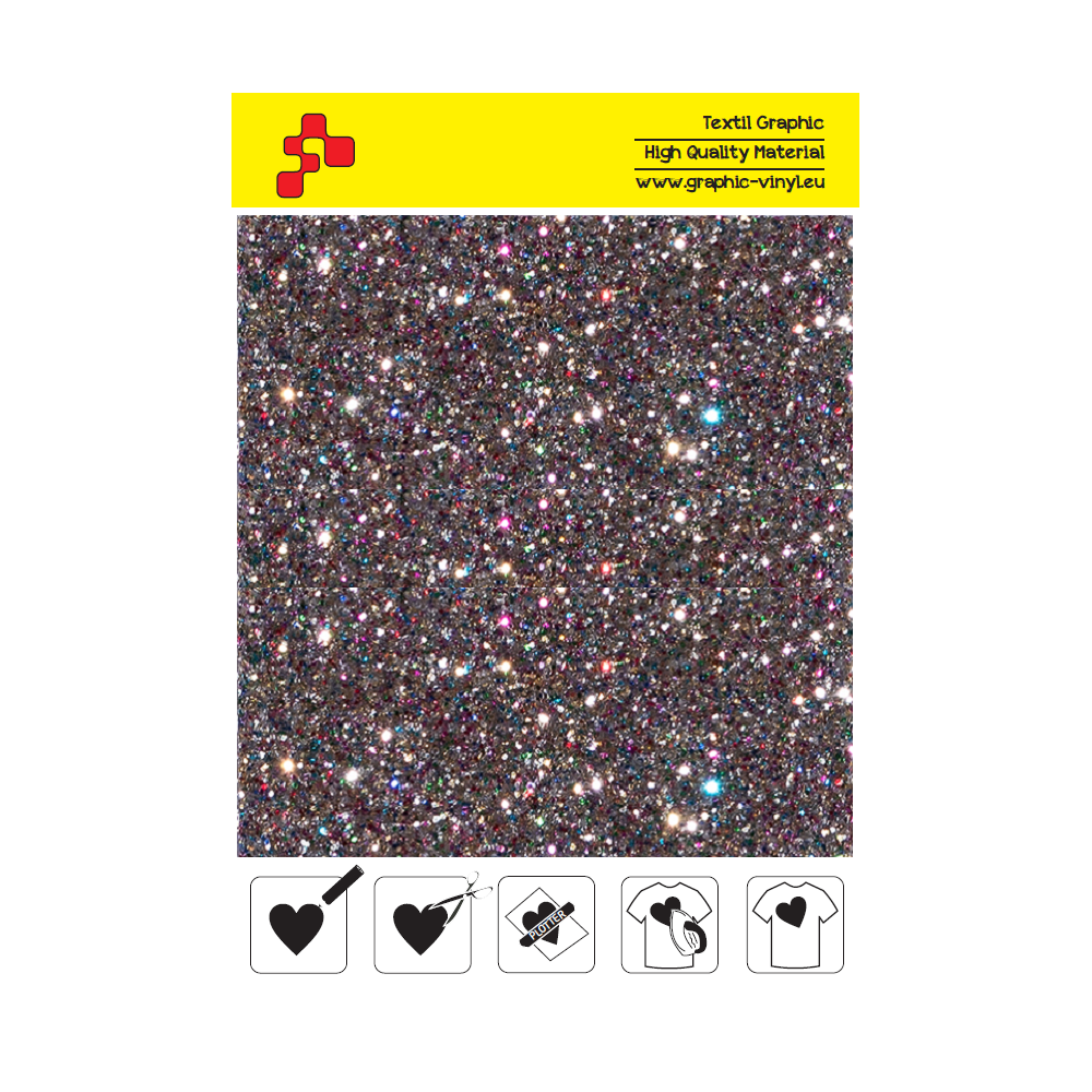 IDD712A Light grey Pearl Glitter (Sheet) thermal transfer film / iDigit