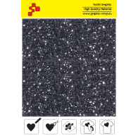 IDD714A Grau Pearl Glitter (Blattfolie) Flex Bügelfolie / iDigit