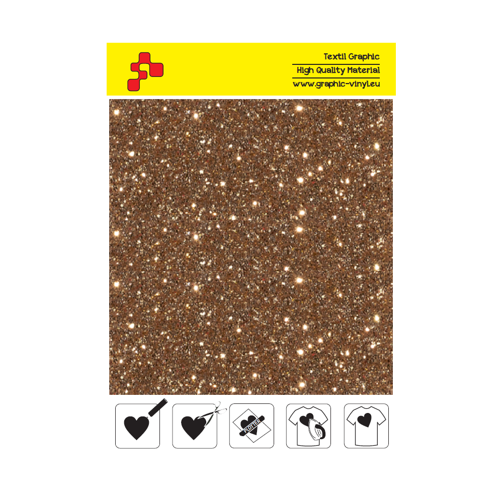 IDD792A Gold Pearl Glitter (Sheet) thermal transfer film / iDigit