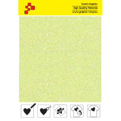 IDDFLUO20A Neon yellow Pearl Glitter (Sheet) thermal transfer film / iDigit
