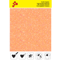 IDDFLUO30A Neon orange Pearl Glitter (Sheet) thermal transfer film / iDigit