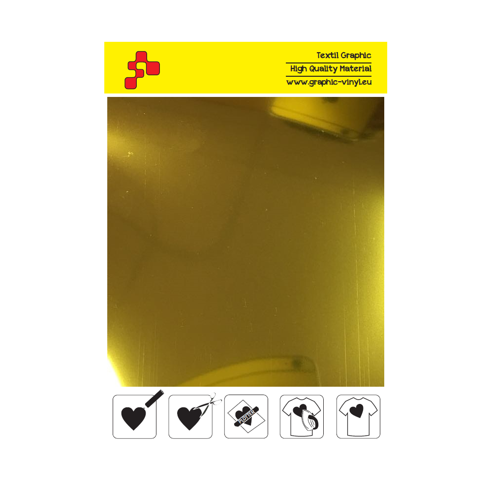 IDSGSOFTA Metallishe glanz Gold (Blatt) Flex Bügelfolie / iDigit