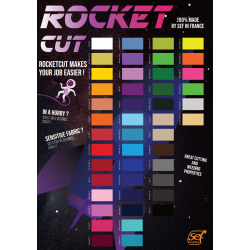 ROCKET000 Sampler RocketCut Aufbügelbare Flexfolien / SEF Textil